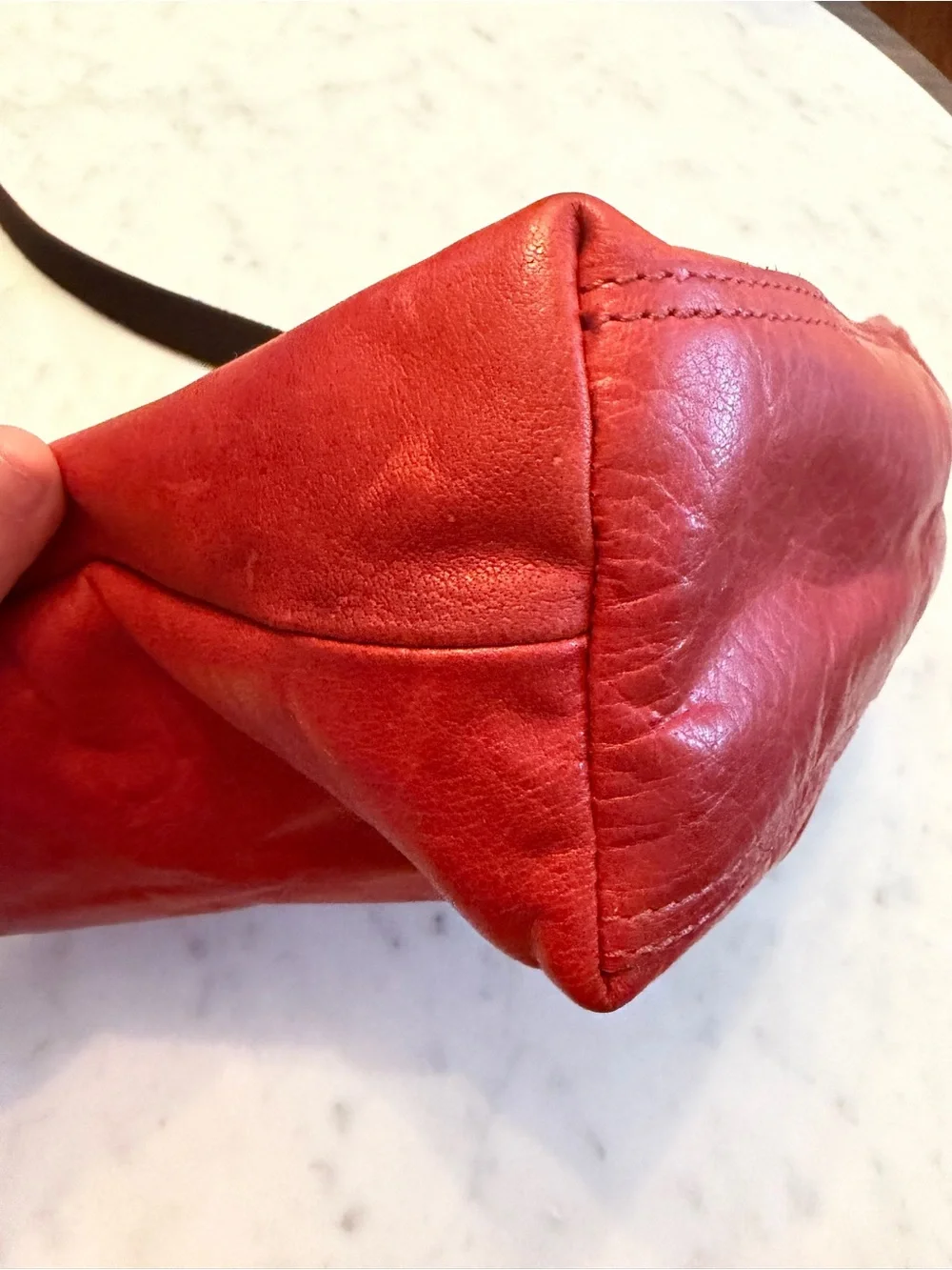 Jack‎ Georges Red Leather Voyager Crossbody Bag with Front Pocket